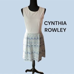 CYNTHIA ROWLEY SLEEVELESS DRESS SIZE SMALL, ZIPPER BACK. VERY GENTLY WORN